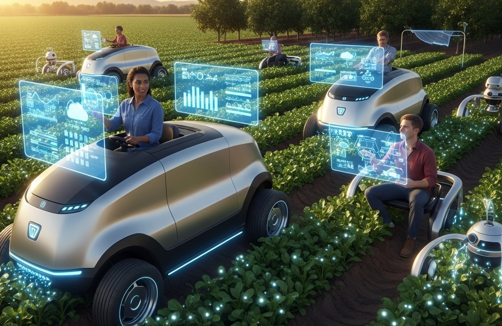 Advanced agricultural technology with drones and sensors