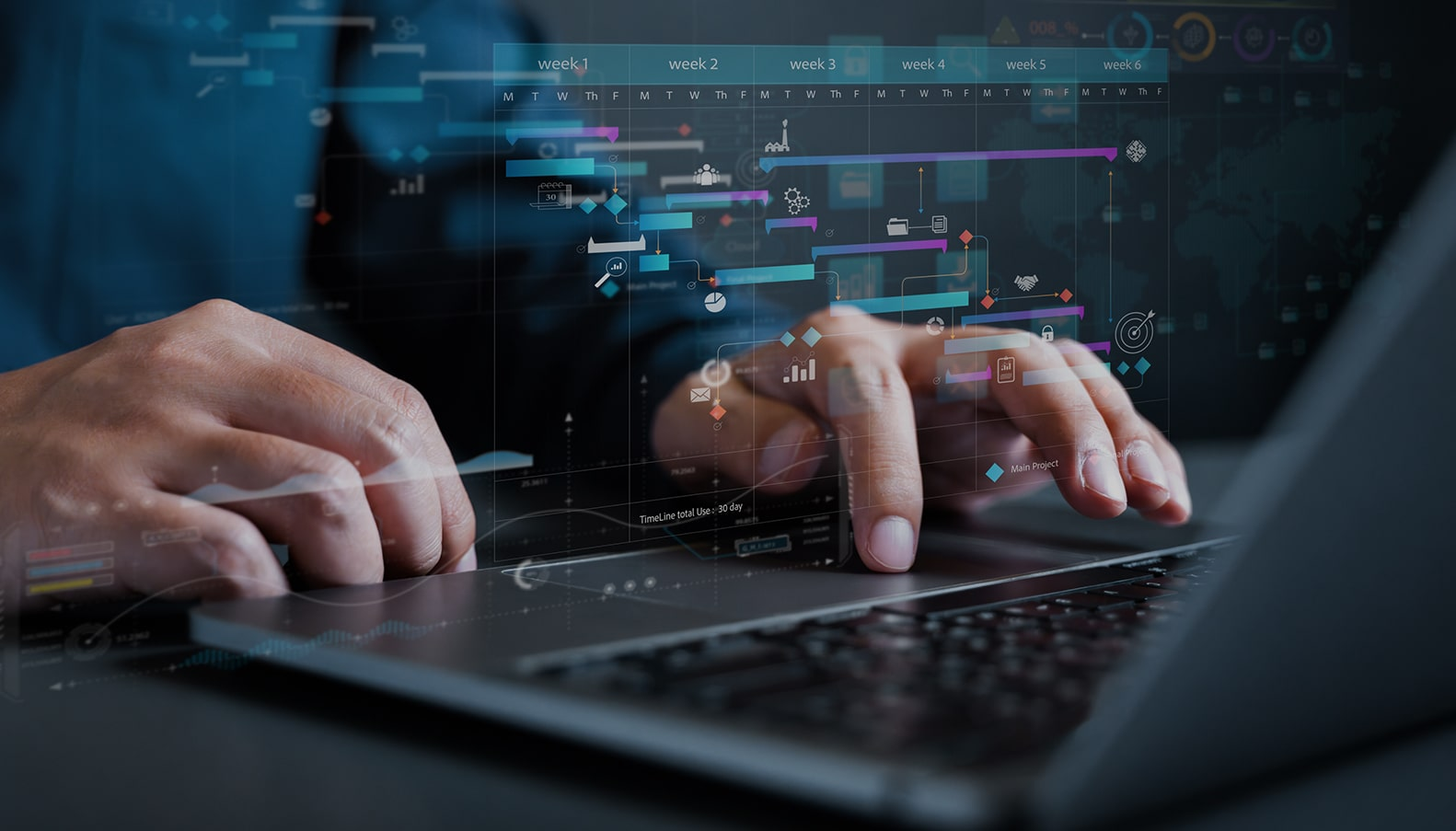 Remote project management dashboard